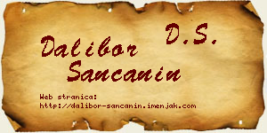 Dalibor Sančanin vizit kartica